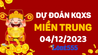  Dự Đoán XSMT 4/12/2023 - Soi Cầu Miền Trung ngày 4 tháng 12 hôm nay